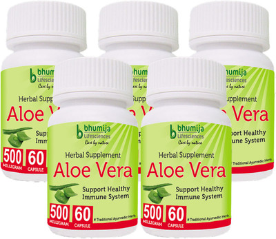 Bhumija Lifesciences Aloevera Capsules 60's(5 No)