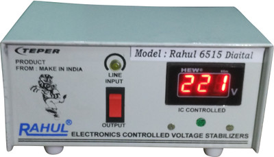 Rahul 6515 a Digital 500 VA 140-280 Volt LCD/LED TV 42" + /Music System/Refrigerator 90 Ltr to 180 Ltr Automatic Voltage Stabilizer Auto Matic Stabilizer(White)
Rahul 6515 a Digital 500 VA 140-280 Volt LCD/LED TV 42" + /Music System/Refrigerator 90 Ltr to 180 Ltr Automatic Voltage Stabilizer Auto Matic Stabilizer(White)