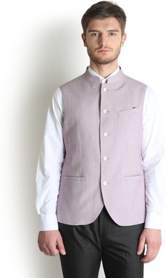 Blackberrys Striped Men's Waistcoat, Pink