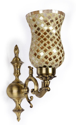 Fos Lighting Baja Golden Royal Single Night Lamp(33 cm, Golden)