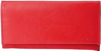 Caprese Men Brown Genuine Leather Wallet(5 Card Slots), Crimson