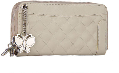 Butterflies Casual Tan Clutch