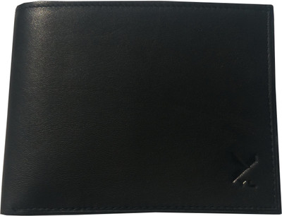 Yours Luggage Men Black Genuine Leather Wallet(9 Card Slots)