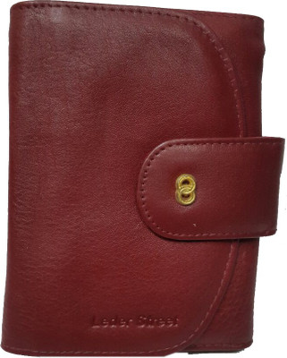 Leder Street Casual Red Clutch