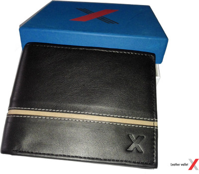 X Men Black Genuine Leather Wallet(7 Card Slots)