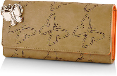 Butterflies Casual Beige Clutch