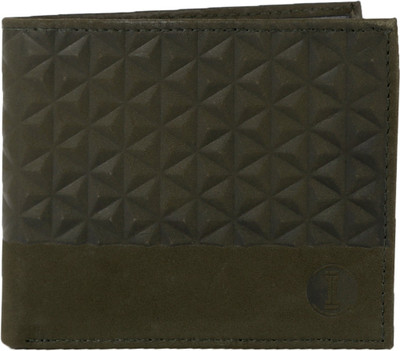 INLAY Boys Green Genuine Leather Wallet(8 Card Slots)