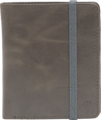 Walletsnbags Men Grey Genuine Leather Wallet(9 Card Slots), Grey-63
