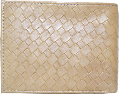 Delano Men Beige Genuine Leather Wallet(3 Card Slots), Cream