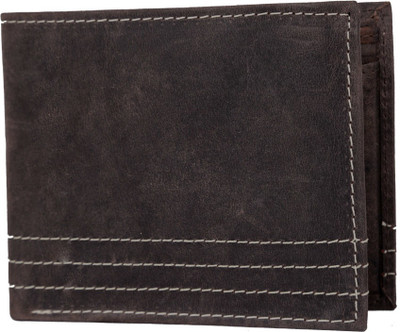Hidemaxx Men Brown Genuine Leather Wallet(1 Card Slot)