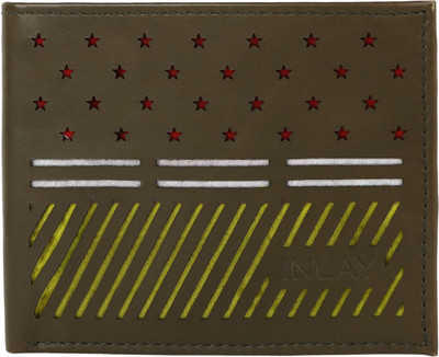 INLAY Boys Green Genuine Leather Wallet(8 Card Slots)