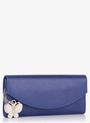 Butterflies Casual Blue Clutch