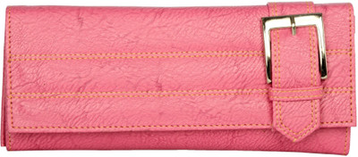 Cuddle Women Casual Pink Fabric Wallet(4 Card Slots)