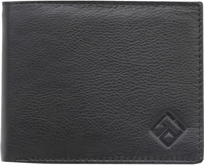 Giani Bernard Men Black Genuine Leather Wallet(6 Card Slots), Black-01