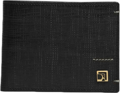 Da Milano Men Black Genuine Leather Wallet(5 Card Slots)