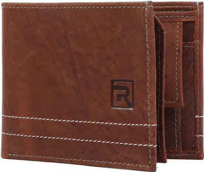 BROWN Men Brown Genuine Leather Wallet(6 Card Slots)
