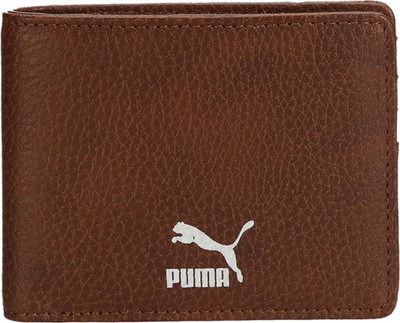 Puma Men Brown Genuine Leather Wallet(5 Card Slots)