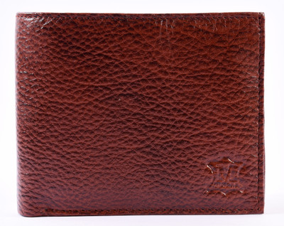 Mtuggar Men Brown Genuine Leather Wallet(3 Card Slots)
