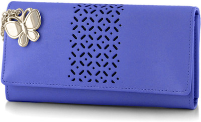 Butterflies Casual Blue Clutch