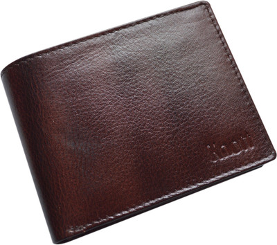 Knott Men Brown Genuine Leather Wallet(18 Card Slots)