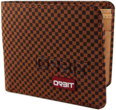 Orbit Men Tan Genuine Leather Wallet(6 Card Slots)