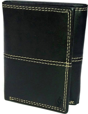 Garri Men Black Genuine Leather Wallet(5 Card Slots)