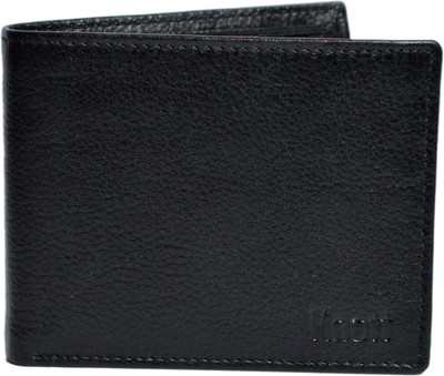 Knott Men Black Genuine Leather Wallet(7 Card Slots), Black-19