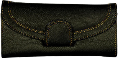 Cuddle Women Black Fabric Wallet(4 Card Slots)
