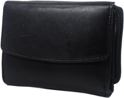 Modish Designs Men Black Genuine Leather Wallet(6 Card Slots)