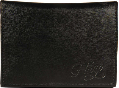 Harp Men Black Artificial Leather Wallet(4 Card Slots)