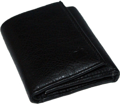 Winsome Deal Men Black Artificial Leather Wallet(4 Card Slots)
