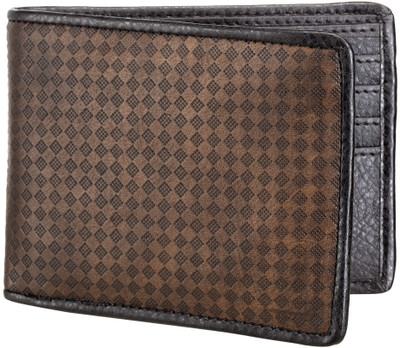 TSX Men Brown Artificial Leather Wallet(10 Card Slots)