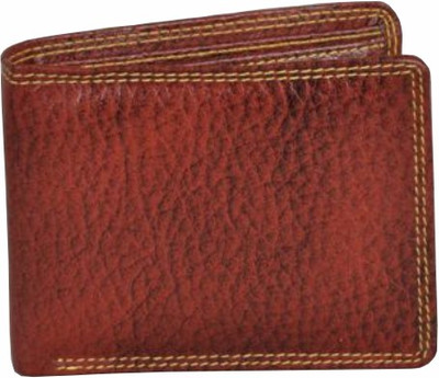 Divoto Men Tan Genuine Leather Wallet(3 Card Slots), Radish tan