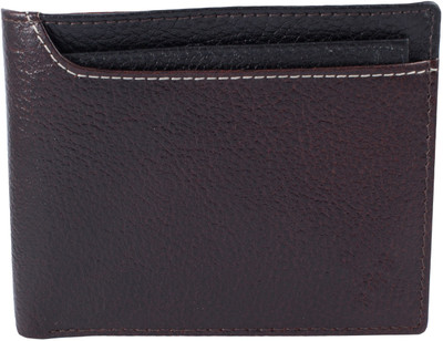 Zeebros Men Maroon Genuine Leather Wallet(6 Card Slots)