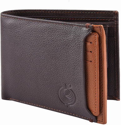 Taksh Men Brown Genuine Leather Wallet(7 Card Slots)