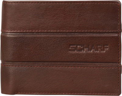 Scharf Men Brown Genuine Leather Wallet(11 Card Slots), Brown-mwa19