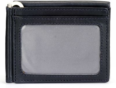 Teakwood Men Black Genuine Leather Wallet(5 Card Slots)