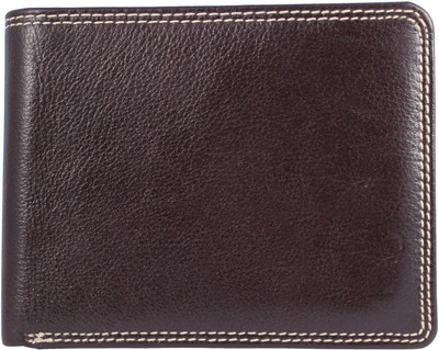 Zeebros Men Brown Genuine Leather Wallet(3 Card Slots)