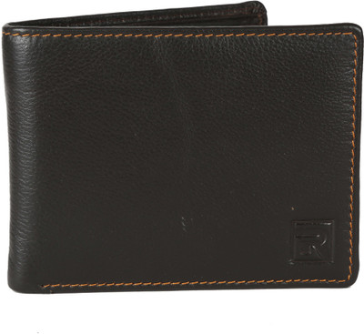 Regnum Men Black Genuine Leather Wallet(7 Card Slots)