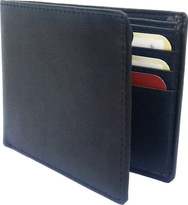 REBECO Men Blue Artificial Leather Wallet(6 Card Slots)