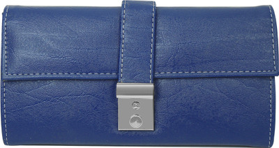 Howdy Girls Blue Artificial Leather Wallet(9 Card Slots)