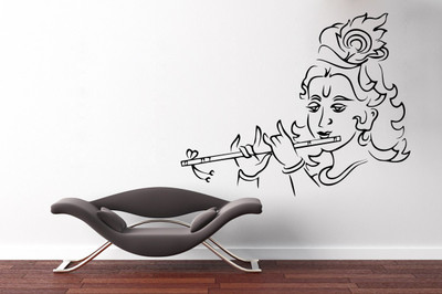 wallskart Vinyl Sticker(Pack of 1), Black
