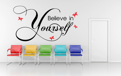 wallskart Vinyl Sticker(Pack of 1), Black