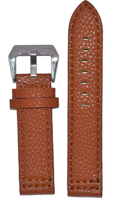Kolet Dotted 24T 24 mm Leather Watch Strap(Tan)