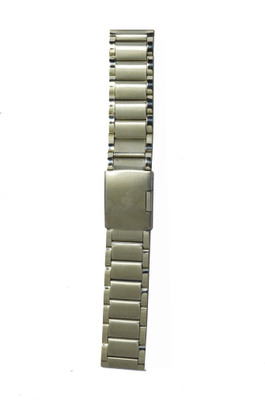 Kolet Two Tone Solid 24 mm Stainless Steel Watch Strap(Silver)
