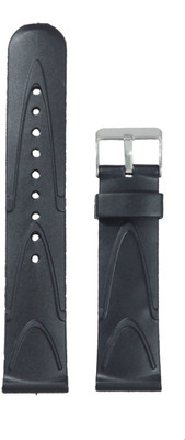 Kolet V 22 mm PVC Watch Strap(Black)