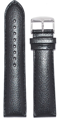 Kolet Dotted 24B 24 mm Leather Watch Strap(Black)