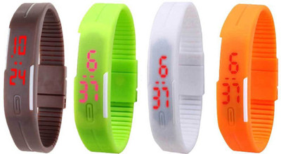 Kissu Led Magnet Band Combo of 4 Brown, Green, White And Orange Watch - For Men & Women
Kissu Led Magnet Band Combo of 4 Brown, Green, White And Orange Watch - For Men & Women