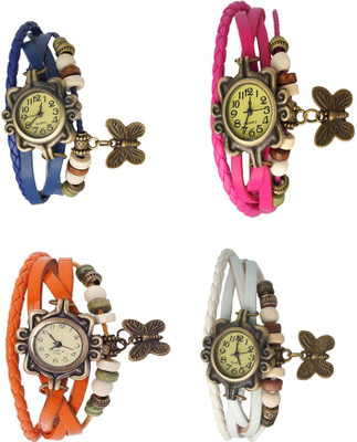 NS18 Vintage Butterfly Rakhi Combo of 4 Blue, Orange, Pink And White Watch - For Women
NS18 Vintage Butterfly Rakhi Combo of 4 Blue, Orange, Pink And White Watch - For Women