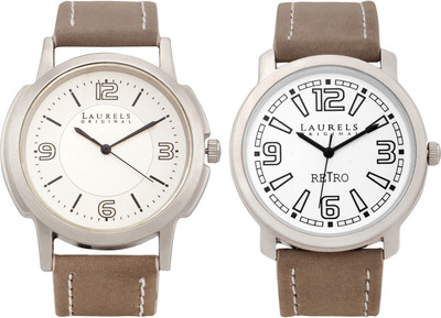 Laurels Lo-Vet-302 & Lo-Retro-101 Decker Watch - For Men